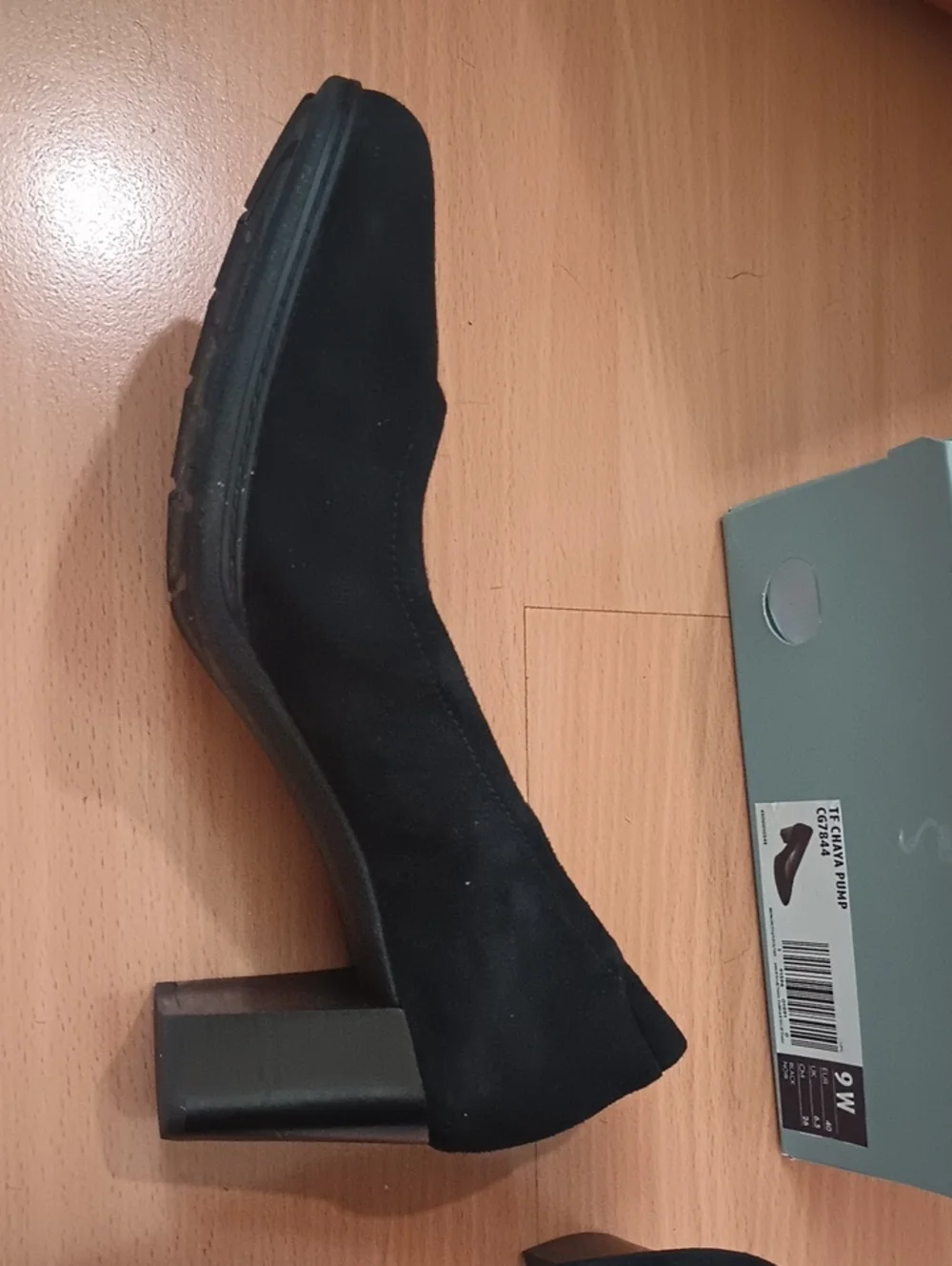 Rockport Black Suede Low Block Heel Pumps